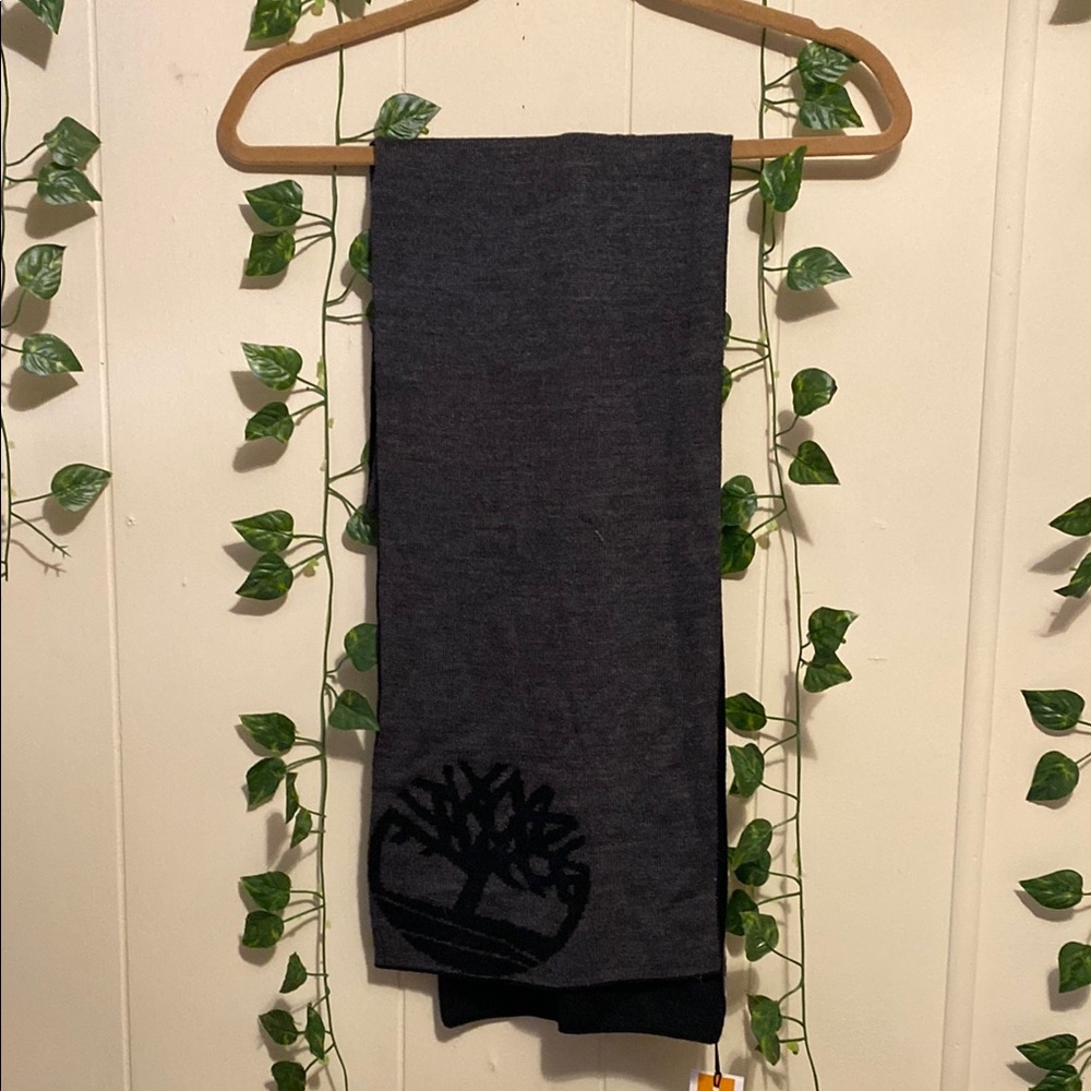 Grey Black Timberland Scarf with Tags